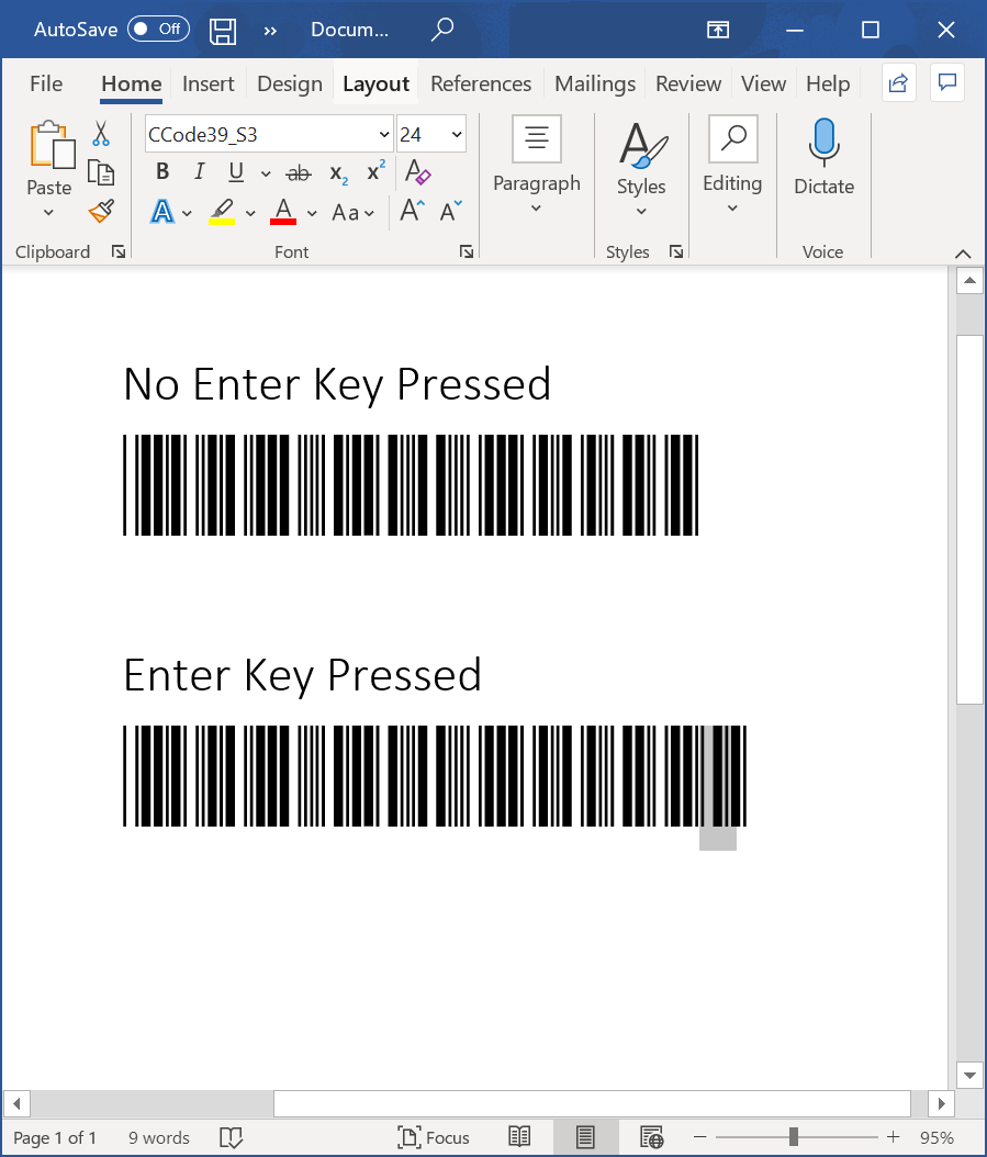 microsoft excel code 128 font