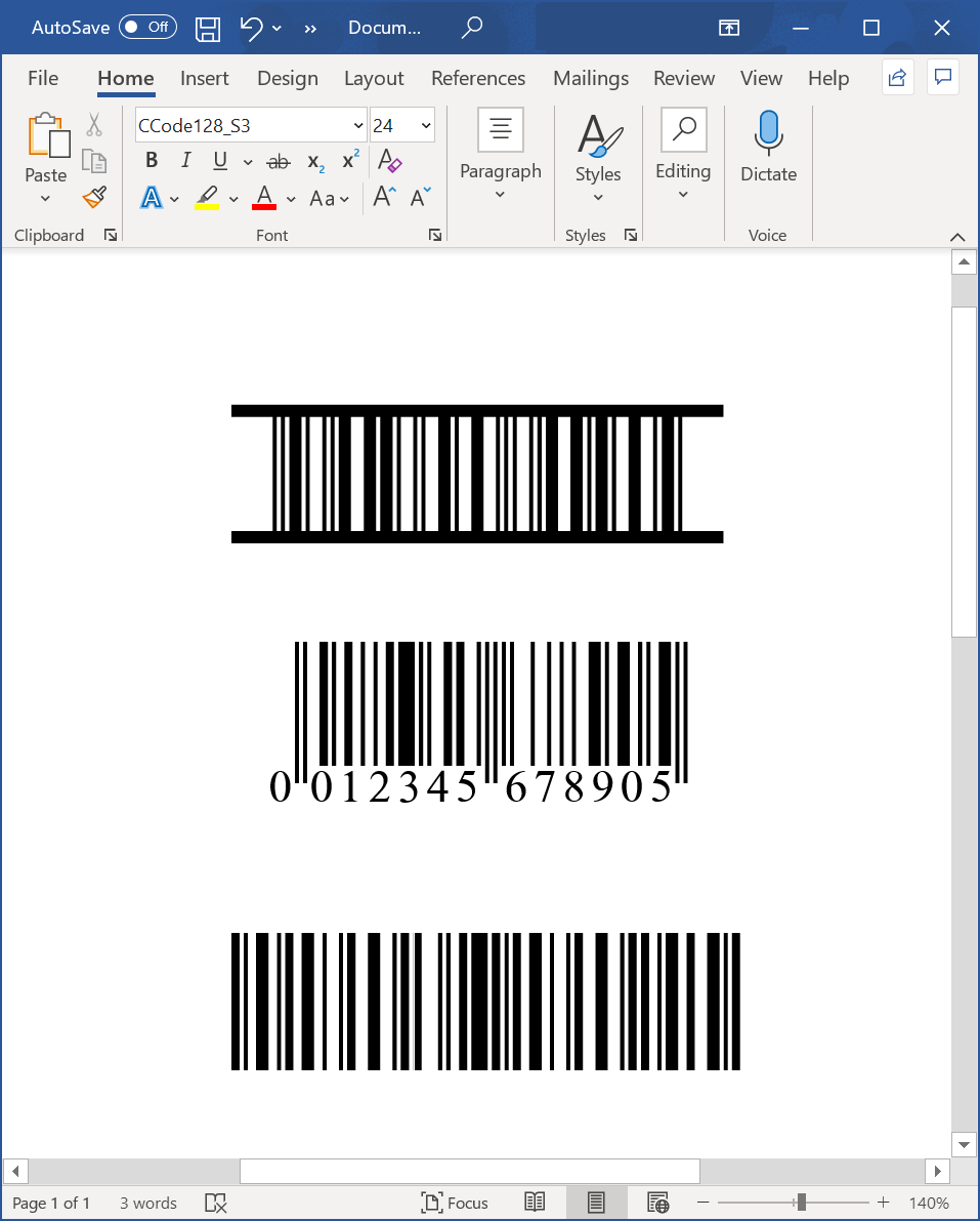 Using The Barcode Font With Microsoft Office Word