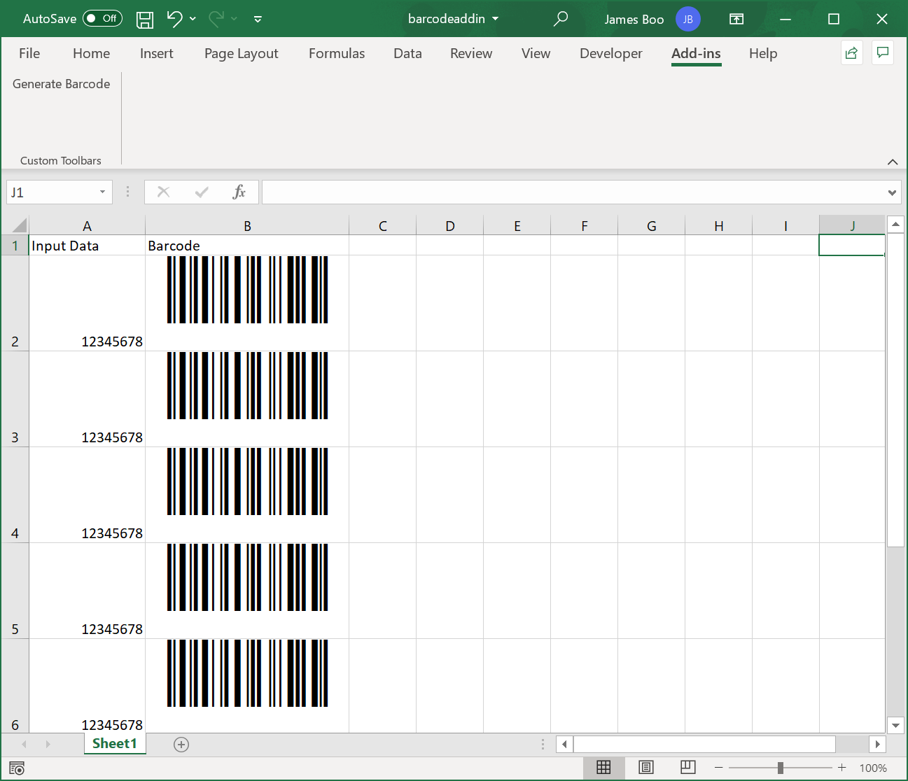 barcode maker for excel