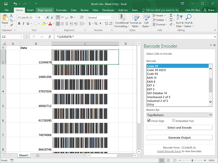 ConnectCode Barcode Encoder for Office