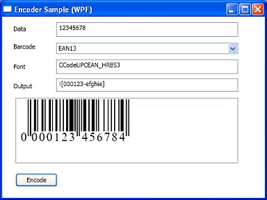 sample barcode license WPF Fonts with (C#) Integration Barcode DLL sample barcode license WPF Fonts with (C#) Integration Barcode DLL
